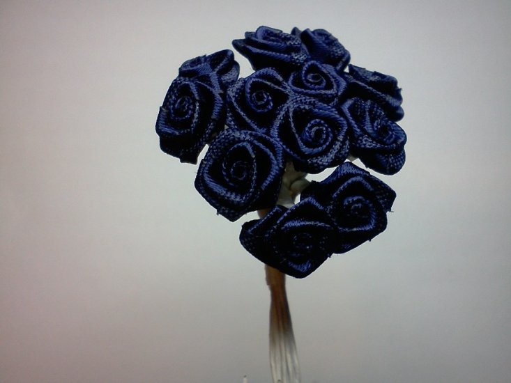 Royal Blue fabric Flowers* - Click Image to Close