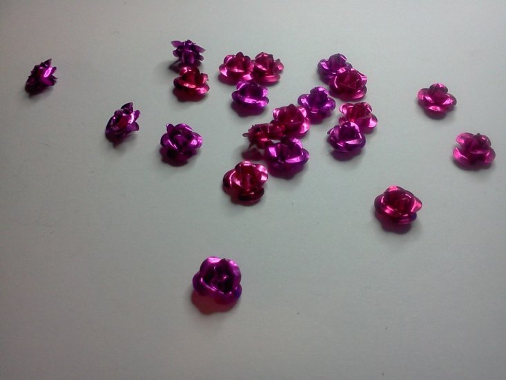 Fuschia Aluminum Beads* - Click Image to Close