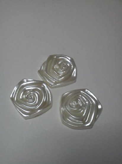 White Acrylic Roses* - Click Image to Close