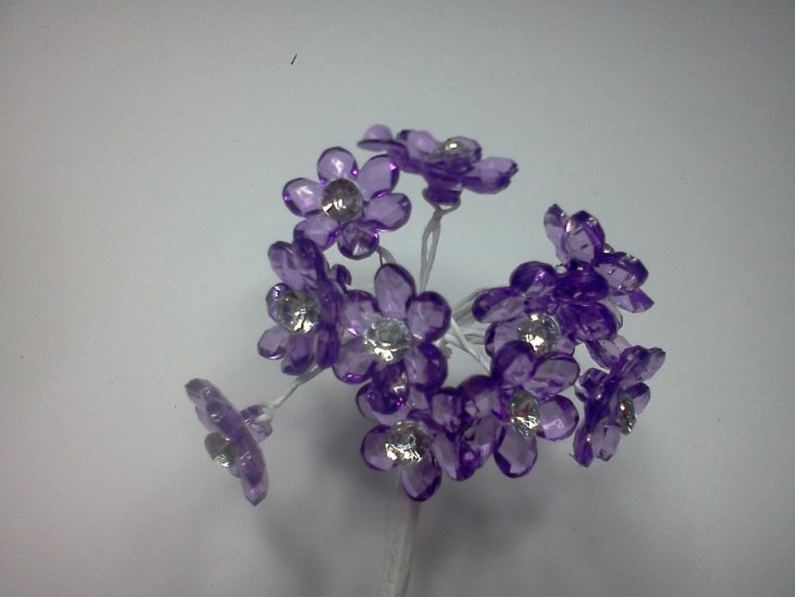 Acrylic Purple Flowers* - Click Image to Close