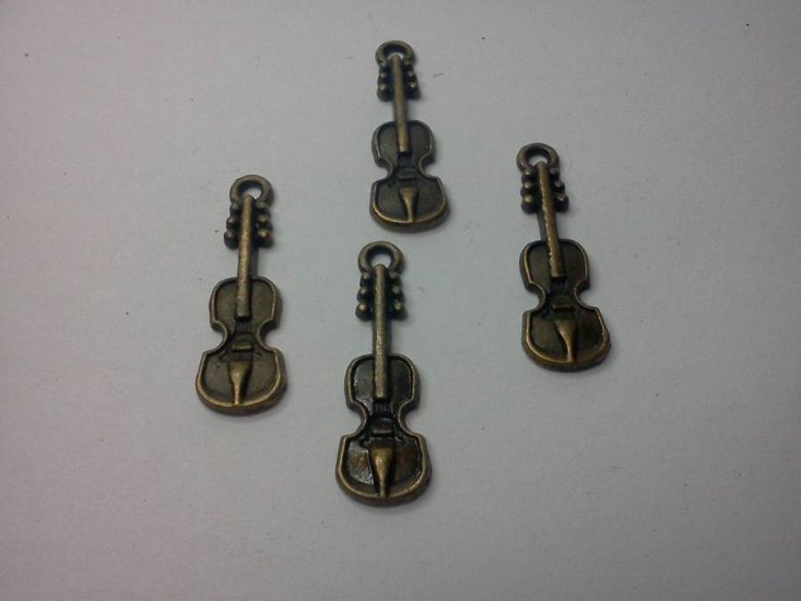 Bronze Violin Charms* - Click Image to Close