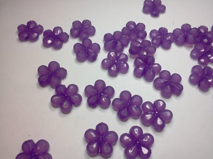 Purple Flower Beads* - Click Image to Close
