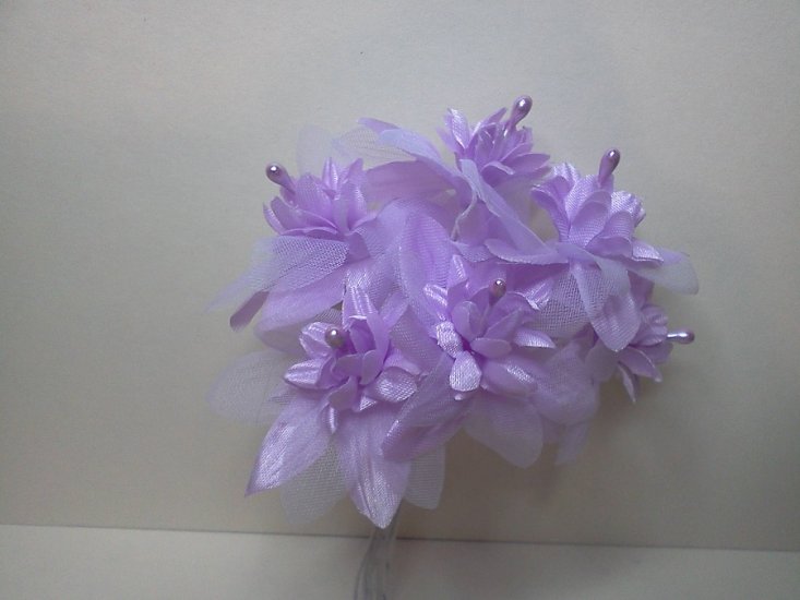 Lavender Fabric Flowers* - Click Image to Close