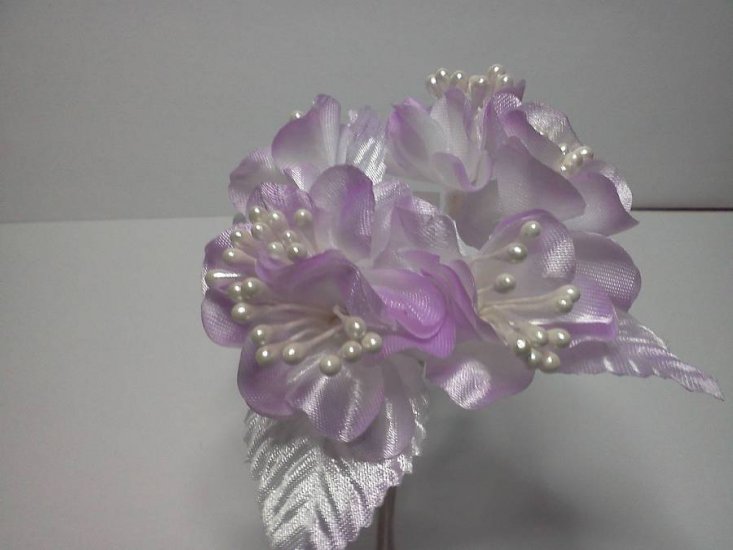 Lavender fabric Flowers* - Click Image to Close