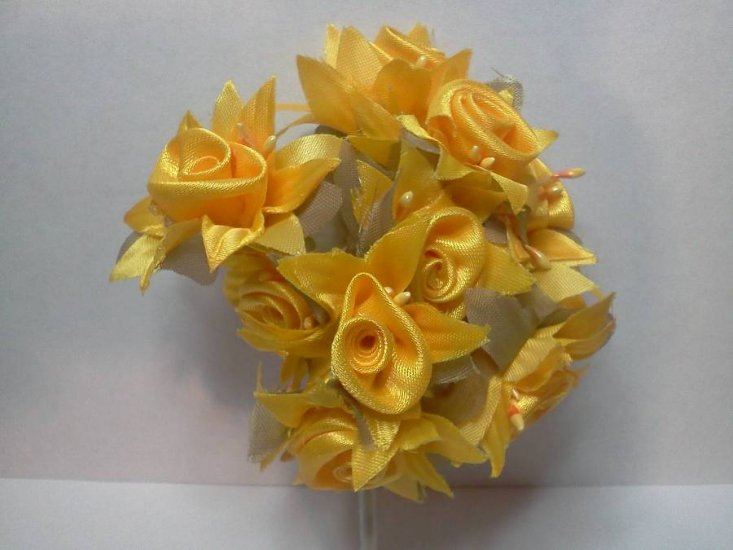 Yellow Fabric Roses* - Click Image to Close