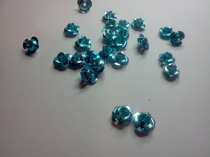 Sky Blue Aluminum Beads* - Click Image to Close