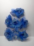 Blue fabric Flowers
