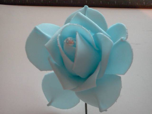 Light Blue Foam Roses* - Click Image to Close