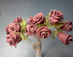 Burgundy Porcelain Roses* - Click Image to Close