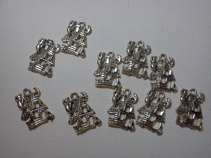 Gold Haunted House Charms* - Click Image to Close