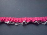 Fuschia Satin Lace Trim*