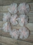 Pink Organza Flowers with Pearl*