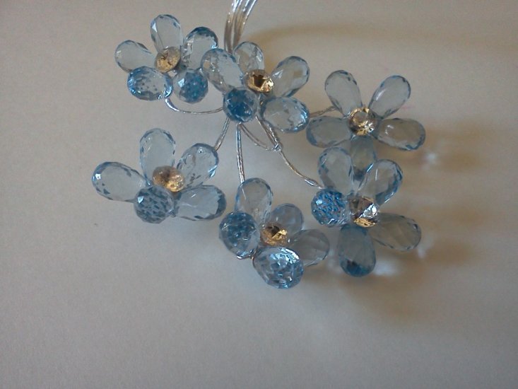 Acrylic Blue Flowers* - Click Image to Close