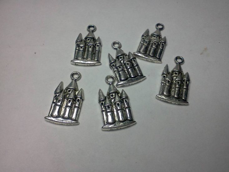 Silver Castle Charms* - Click Image to Close