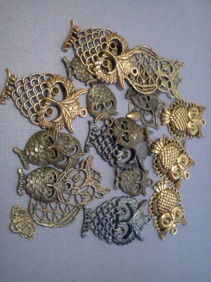 Mix Owl Charms* - Click Image to Close