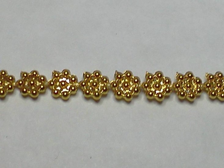 Gold Flower Bead Trim* - Click Image to Close