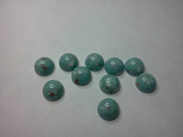 Marbled Glass Flatback Beads* - Click Image to Close