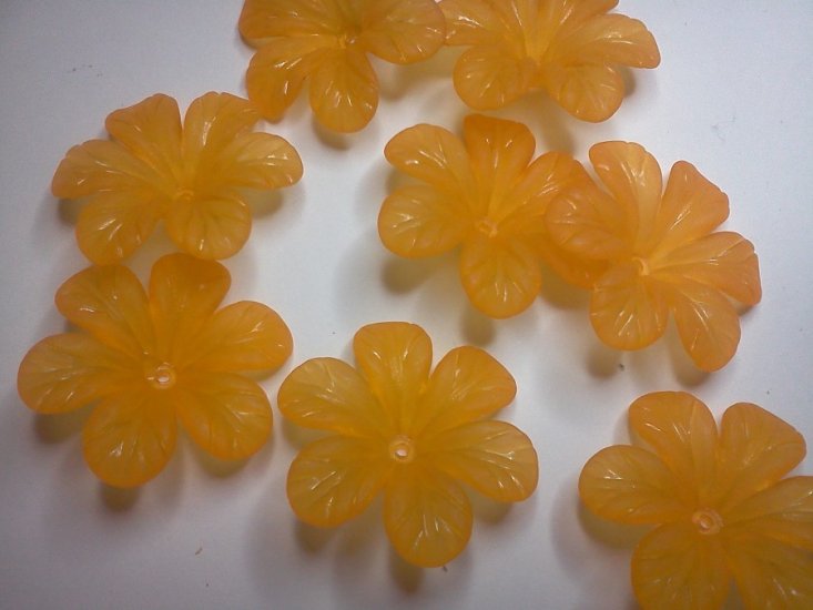 Orange Flower Beads* - Click Image to Close