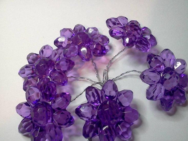 Acrylic Purple Flowers* - Click Image to Close