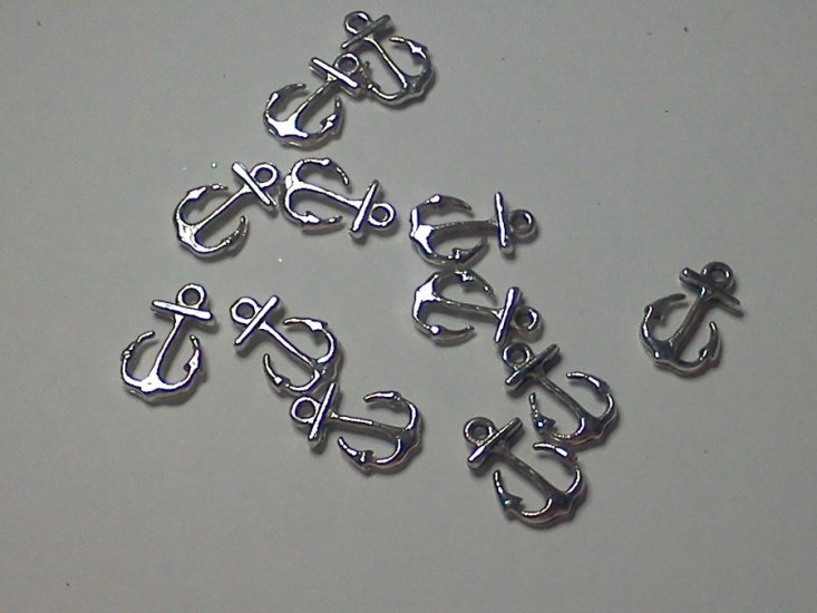 Antique Silver Anchor Charms* - Click Image to Close