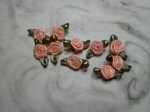 Peach Fabric Flowers*