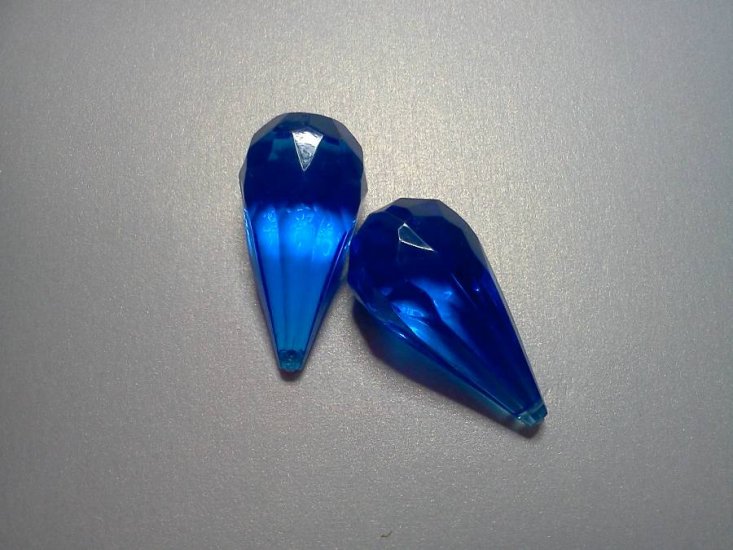 Blue Teardrop Beads* - Click Image to Close