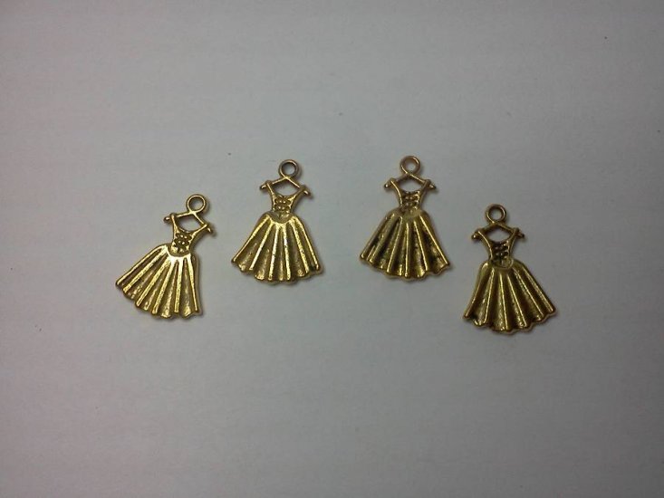 Gold Dress Charms* - Click Image to Close