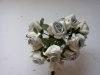 White Porcelain/Silver Ribbon Roses*