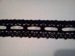 Black Crochet with White Ribbon*