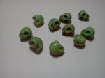 Dark Green Skull Beads