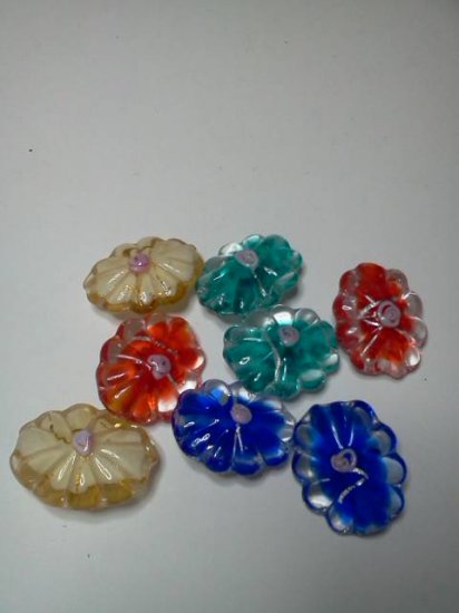 Mix Color Glass Flowers* - Click Image to Close