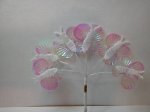 Mini Iridescent White Artificial Butterfly Spray*