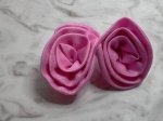 2 Pink Fabric Roses*