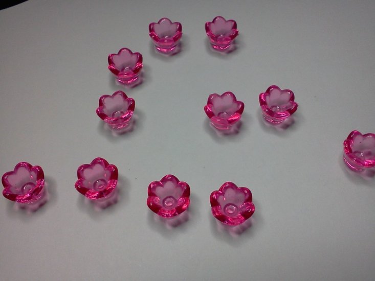 Fuschia Flower Beads* - Click Image to Close