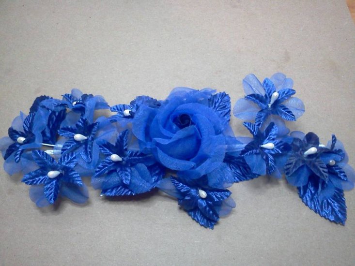 Royal Blue fabric Flowers* - Click Image to Close