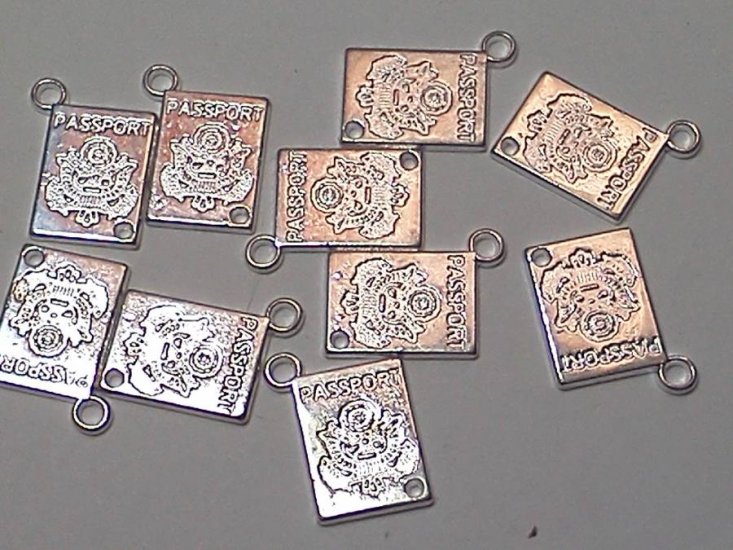 Silver Passport Charms* - Click Image to Close