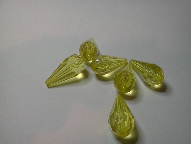 Acrylic Yellow Teardrops* - Click Image to Close