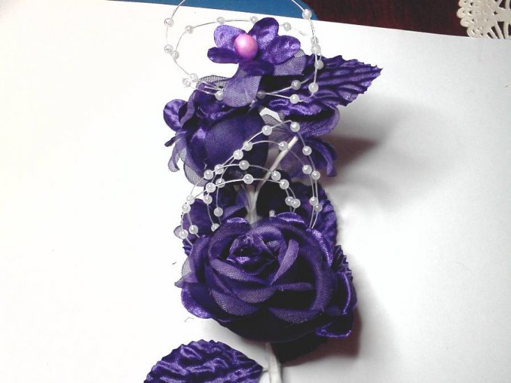 Purple fabric Roses* - Click Image to Close
