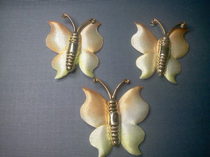 Cream Fabric Butterflies* - Click Image to Close
