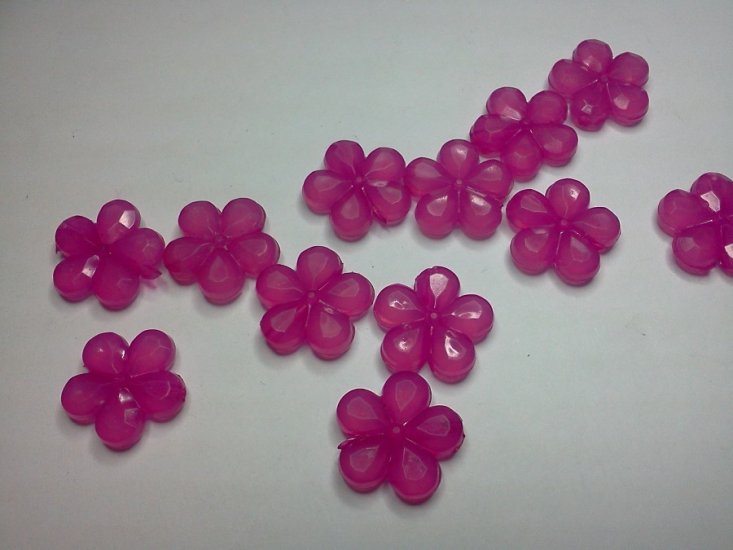 Fuschia Flower Beads* - Click Image to Close