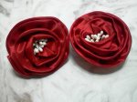2 Red Satin Roses*