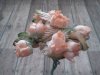 Peach/White Fabric Roses*