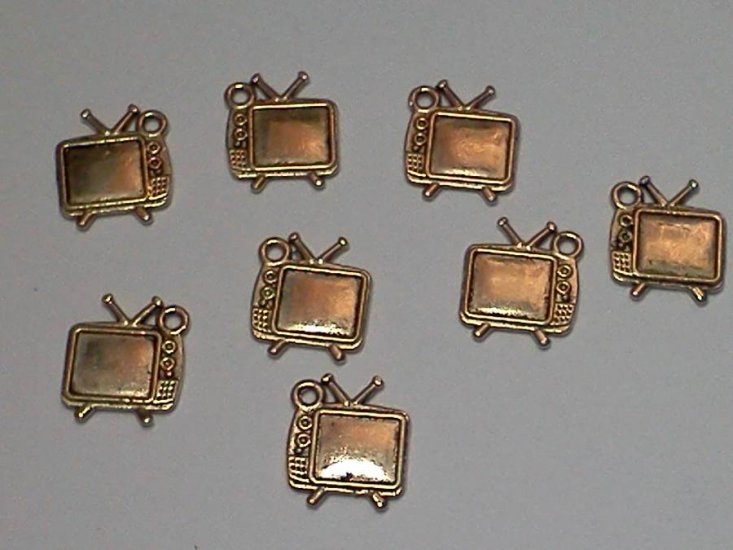 Gold TV Charms* - Click Image to Close