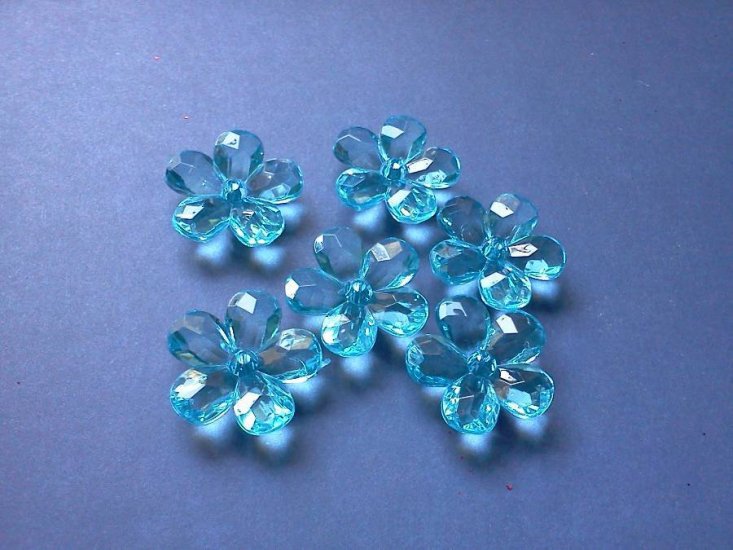 Blue Flower Beads* - Click Image to Close