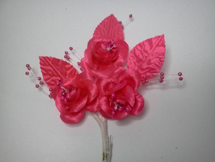 Fuschia fabric Roses* - Click Image to Close