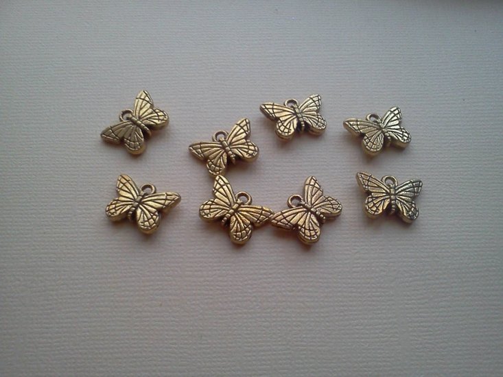 Gold Butterfly Charms* - Click Image to Close