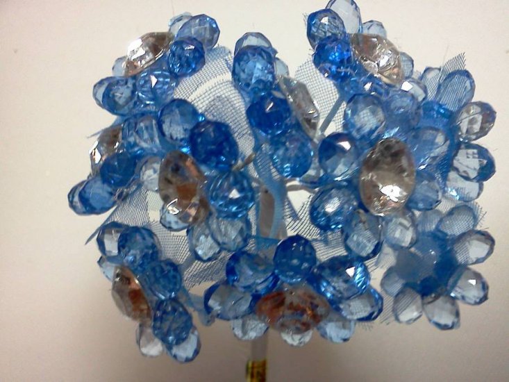 Acrylic Blue Flowers* - Click Image to Close