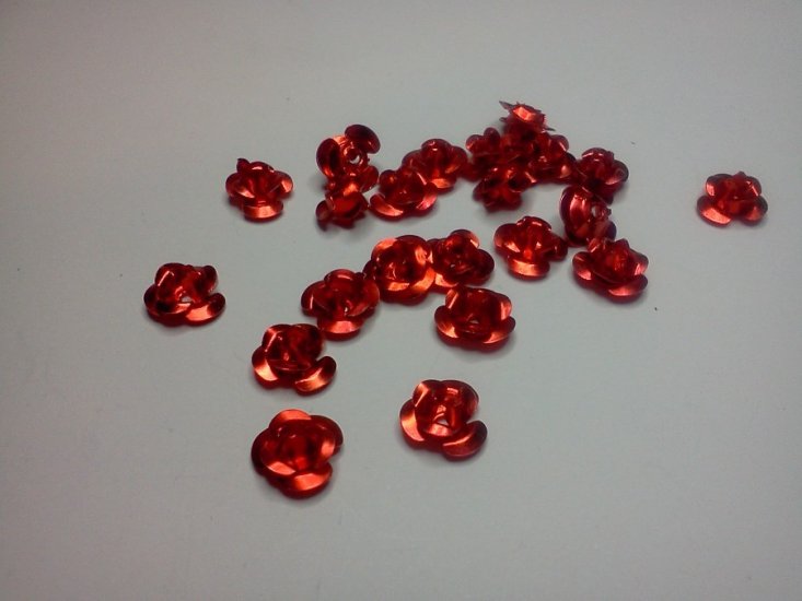 Red Aluminum Beads - Click Image to Close