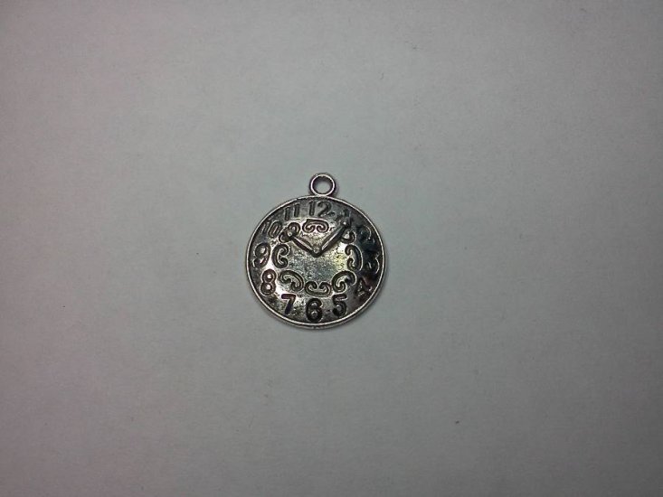 Silver Clock Charms* - Click Image to Close