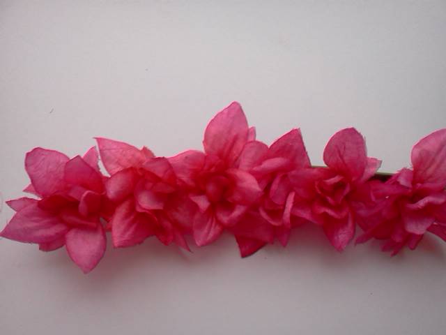 Fuschia Fabric Flowers* - Click Image to Close